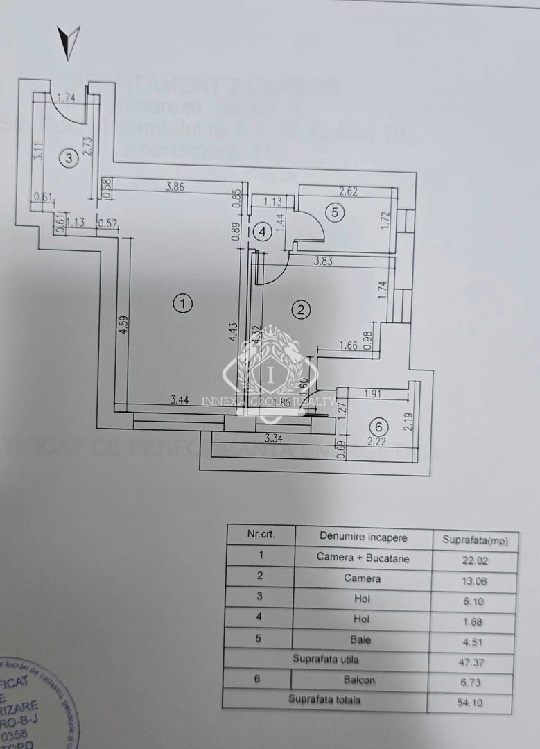Apartament 2 camere - modern I Titan - Schiță 5