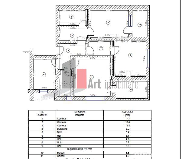 Vânzare apartament 3 camere cu centrală Apărătorii Patriei - Poză 15