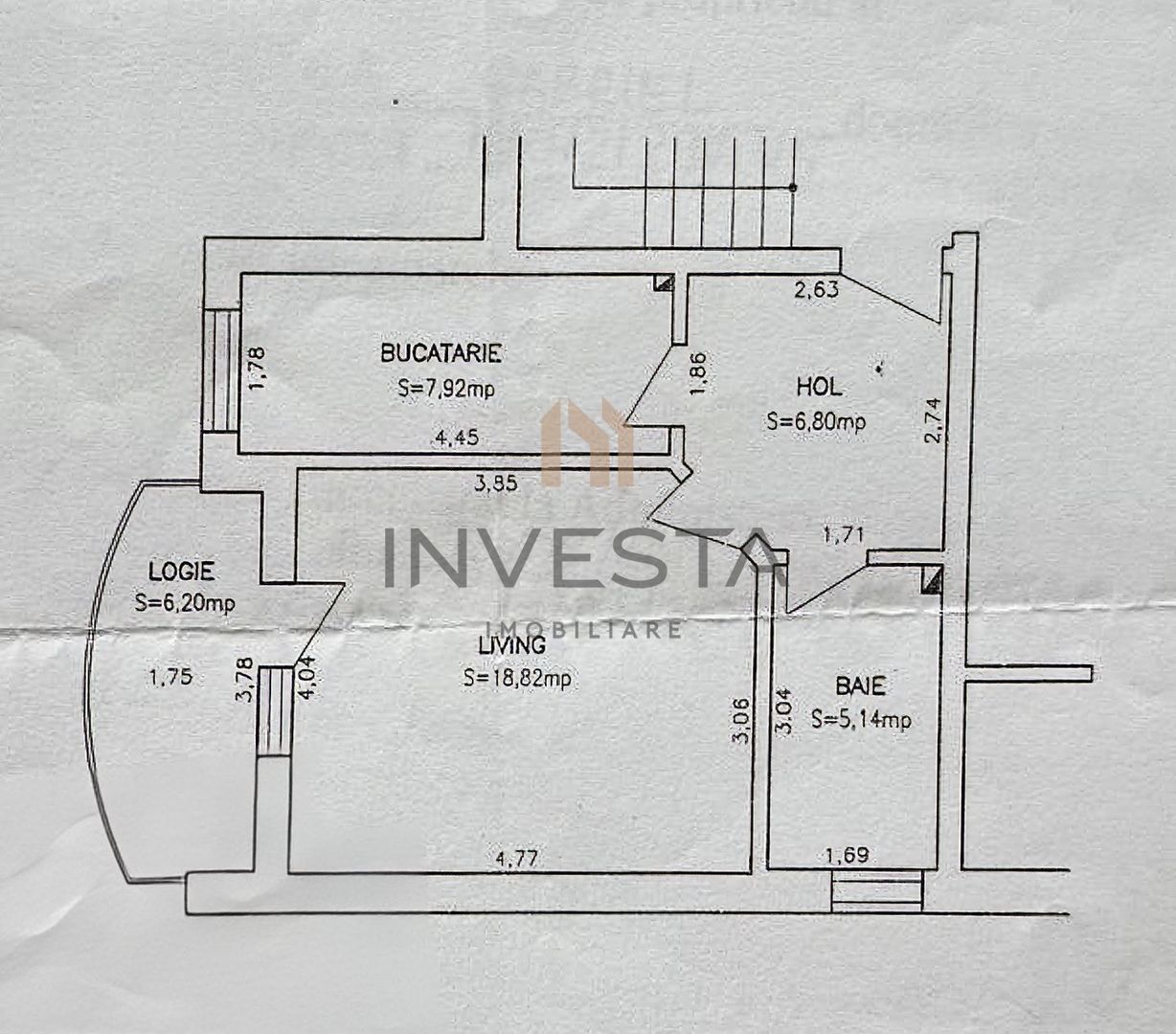 Apartament cu 1 camera, 38 mp, parcare inclusa, strada Muresului - Schiță 8