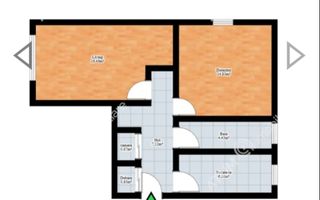APARTAMENT 2 CAMERE DECOMANDAT, ETAJ 3, BALCON, ZONA TEREZIAN - Schiță 10