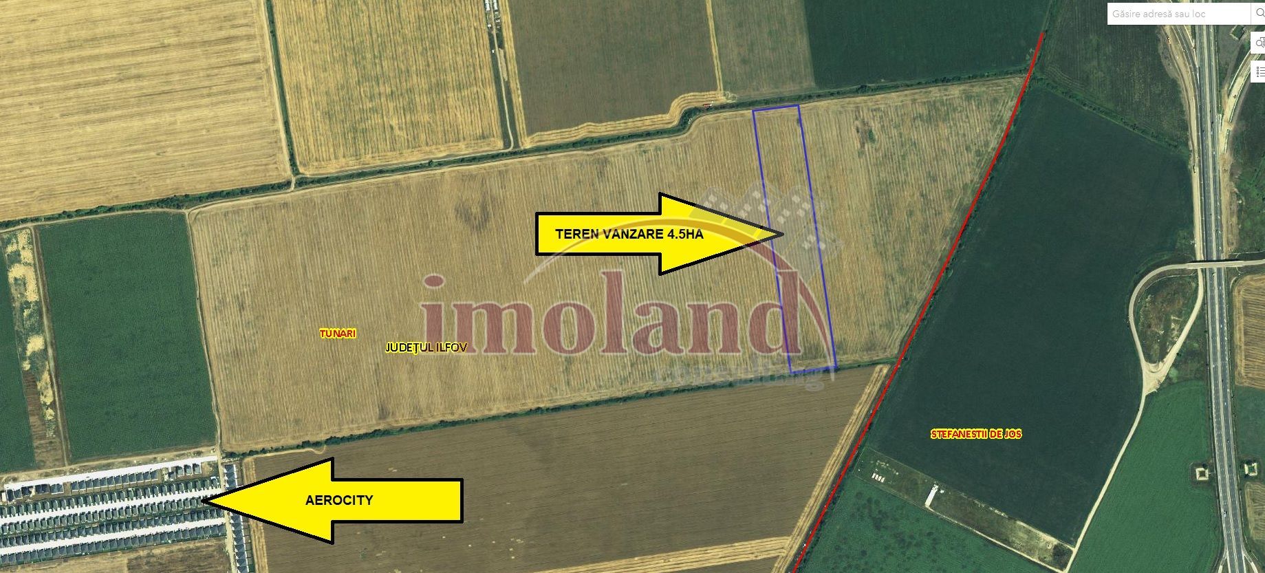 Tunari Aerocity vânzare teren intravilan - Poză 1