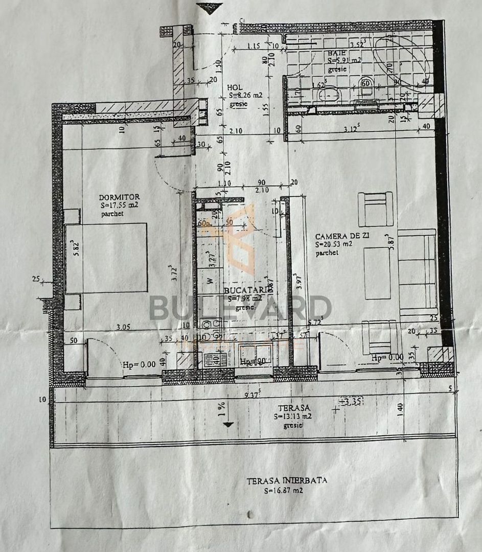Apartament 60 mp utili + 30 terasa, in Buna Ziua! - Schiță 13