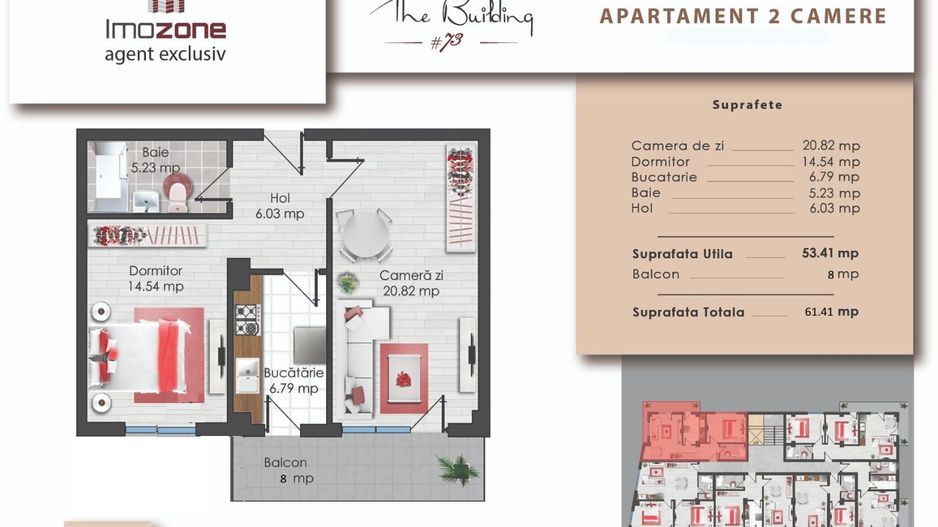 2 camere | Prelungirea Ghencea | 61.41 mp | Etaj 2 | Finalizat | Comision 0% - Poză 1
