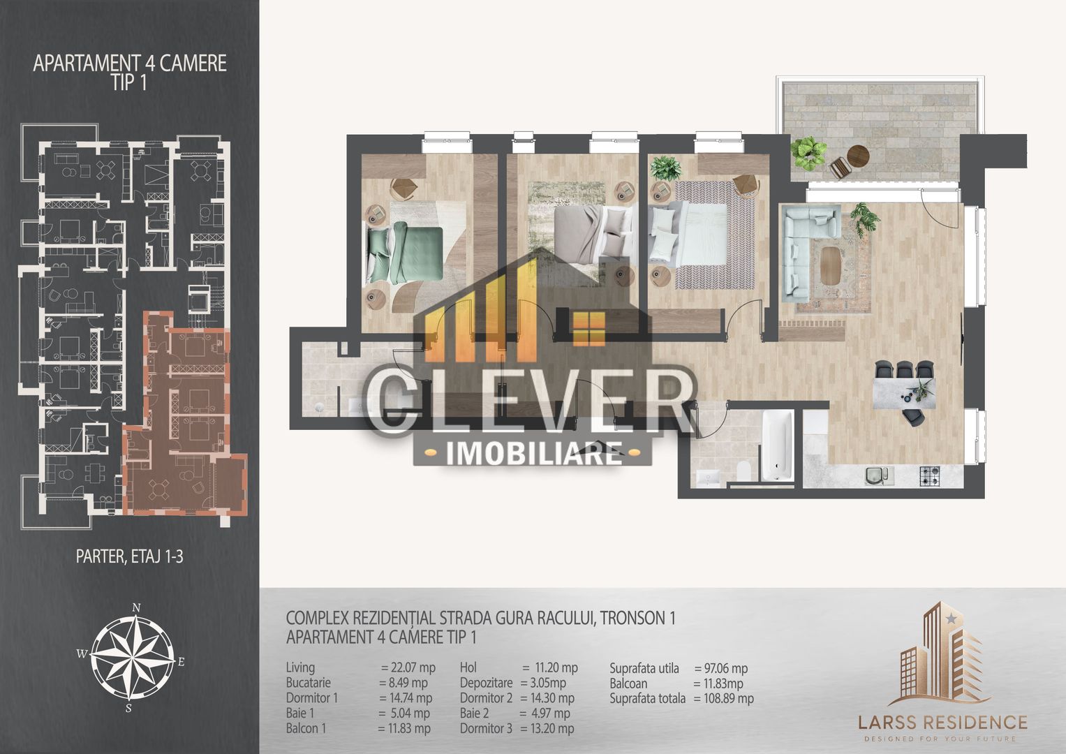 Apartament 4 camere, 109 mp, Comision 0%, Theodor Pallady - Poză 2