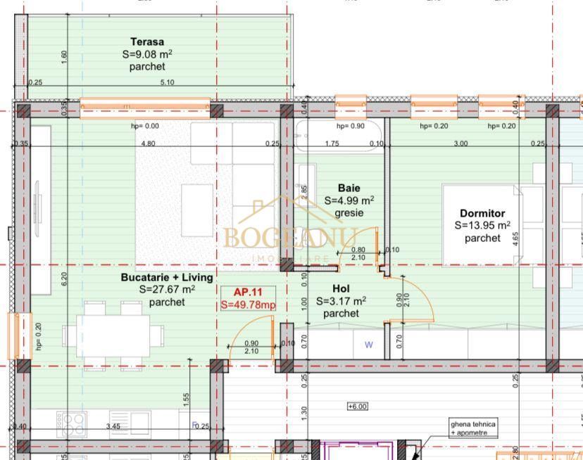 BG152-Apartament 2 camere Giroc-Neptun,Lift,Terasă,Parcare COMISION 0% - Poză 12