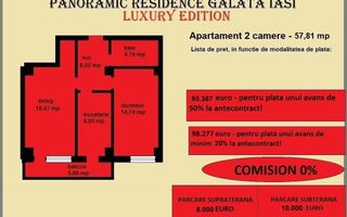 Apartament 2 camere de vanzare in Iasi, Galata, 57,81 mp, bloc nou - Poză 2
