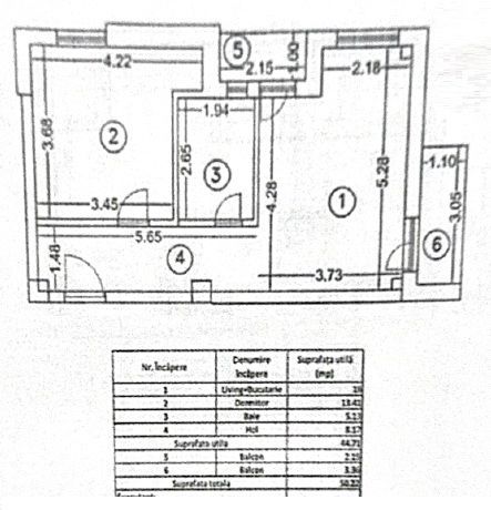 Apartament 2 camere + curte 110 mp Otopeni centru, acces pietonal DN/metrou - Schiță 6