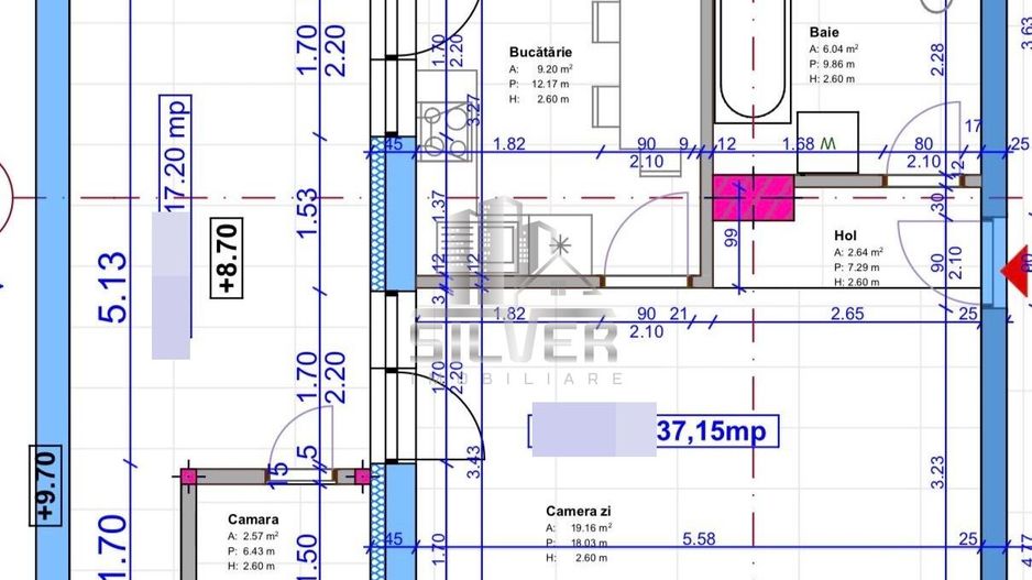 Apartament cu 1 camera/terasa de 17 mp/boxa/imobil NZEB. - Poză 3