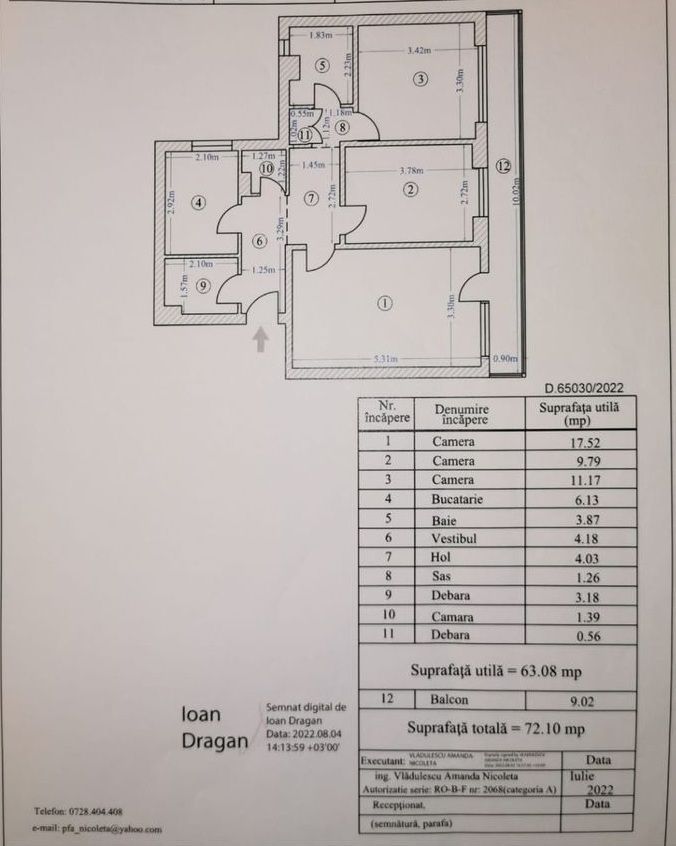 Apartament Luminos 3 camere.  Parc Tineretului. Piata Norilor. - Poză 19