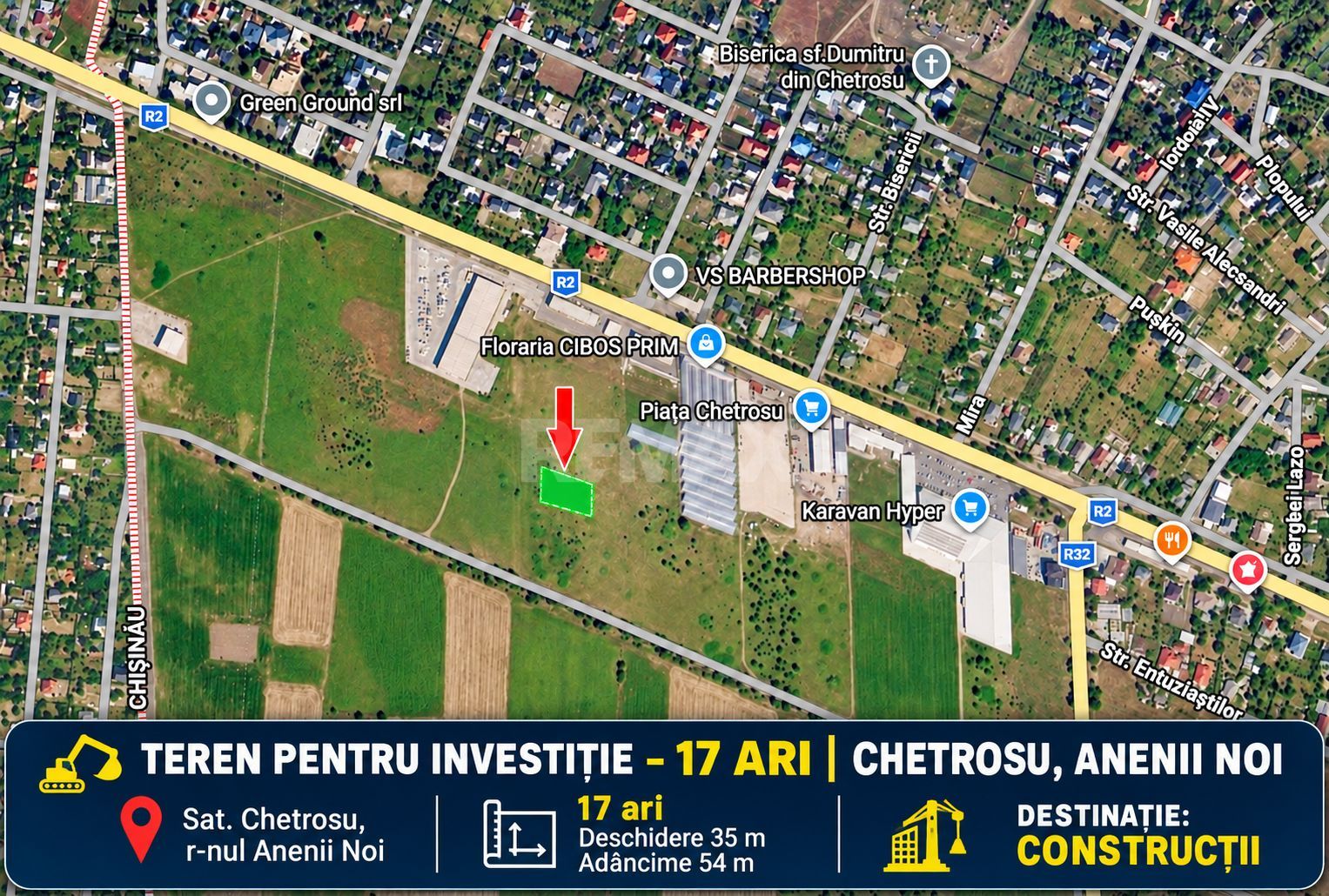 TEREN PENTRU INVESTIȚIE – 17 ARI | CHETROSU, ANENII NOI |  DESTINAȚIE: CONSTRUCȚII - Poză 1
