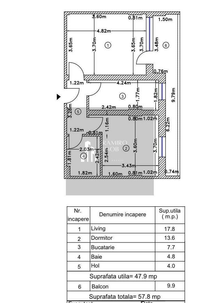 Apartament 2 camere, Sector 5, Pecineaga/Salaj, decomandat, centrala - Poză 15
