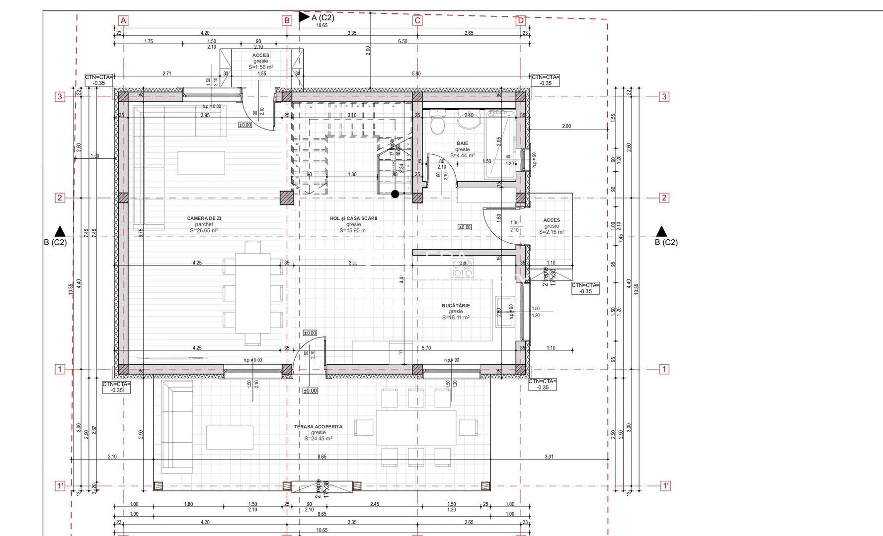 Casă nouă cu 4 camere, 120 mp utili, teren 290 mp, Șelimbăr - Schiță 12