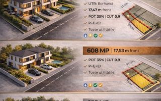 Teren cu Puz aprobat! 608 mp front 17.53 m pretabil pentru duplex! - Poză 3