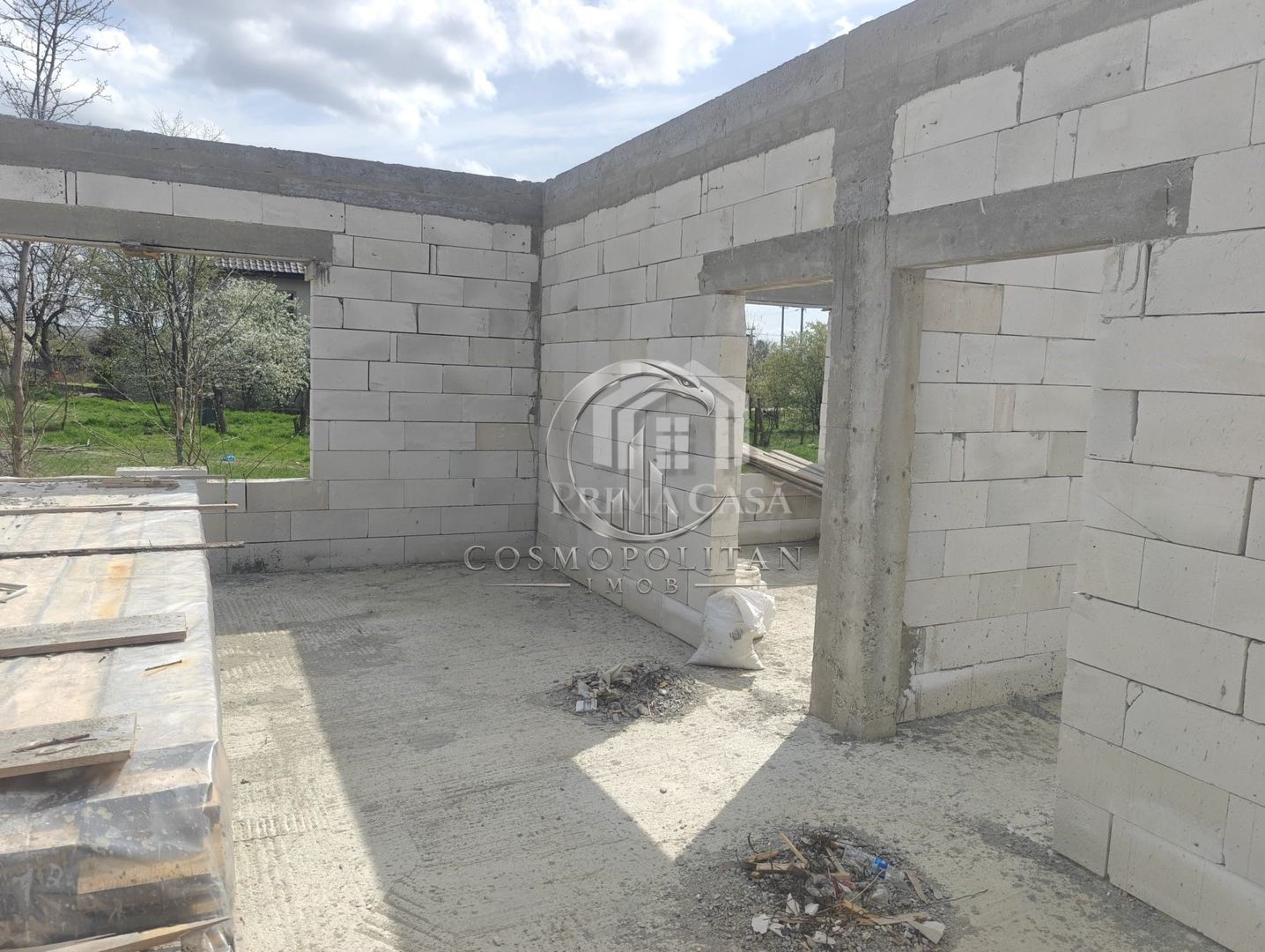 Casa in constructie si teren in Vernesti BZ SC=150mp teren=509mp d=20m - Poză 13