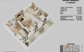 APARTAMENTE NOI CU CURTE PROPRIE | STR. BIRUINTEI I METROU - Poză 5