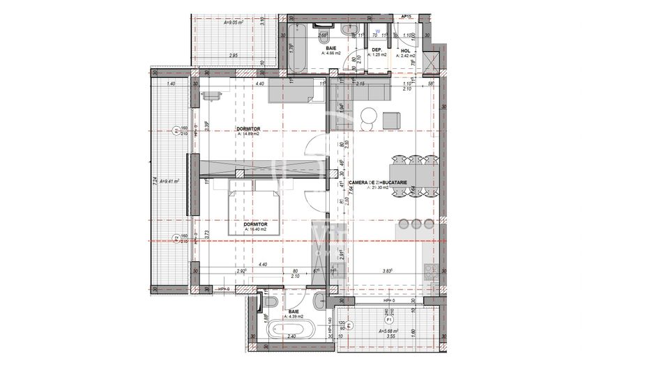 Apartament 3 camere - aer conditionat, 2 bai, terasa (NCL-COL-ap.15) - Poză 5