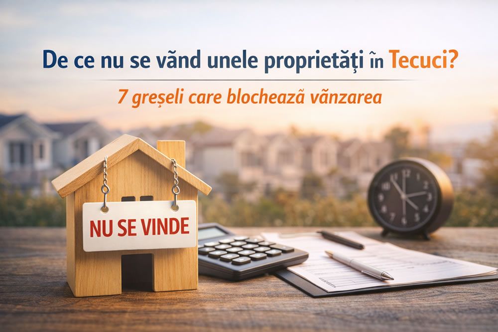 De ce nu se vând unele proprietăți în Tecuci? 7 greșeli care blochează vânzarea