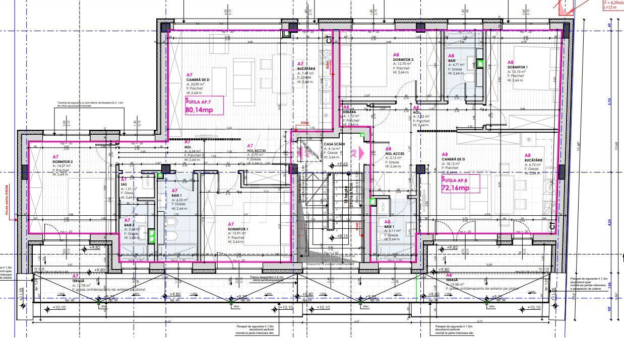 Vanzare apartament 2 camere Marasti, 62 mp plus 44 mp terasa - Poză 6