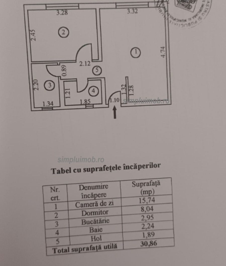 Parcare Decomandat Renovat 2 Camere Dr Gazarului Alunisului - Schiță 9