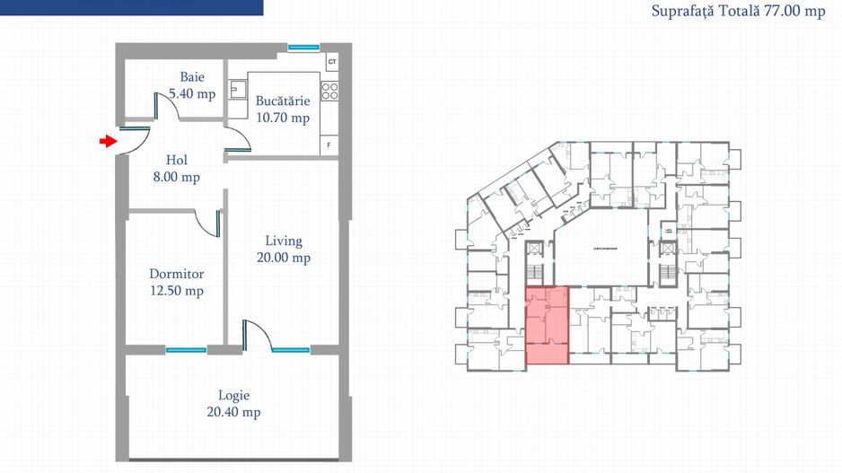 Militari -2 Camere, decomandat, SPATIOS SI LUMINOS, 77 mp, Bloc Nou, COMISION 0 - Poză 9