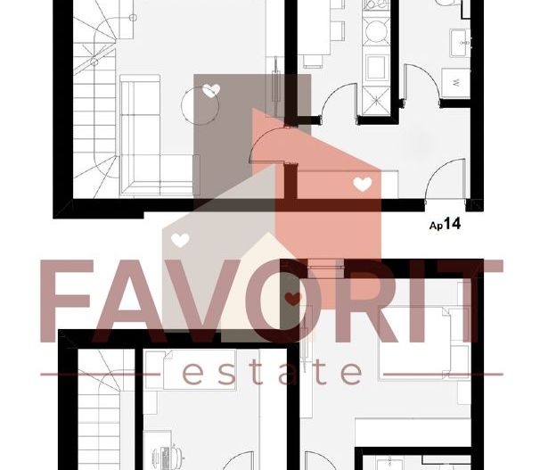 Apartament cu 4 camere pe 2 nivele. 108 mp utili. 2 locuri de parcare - Poză 10