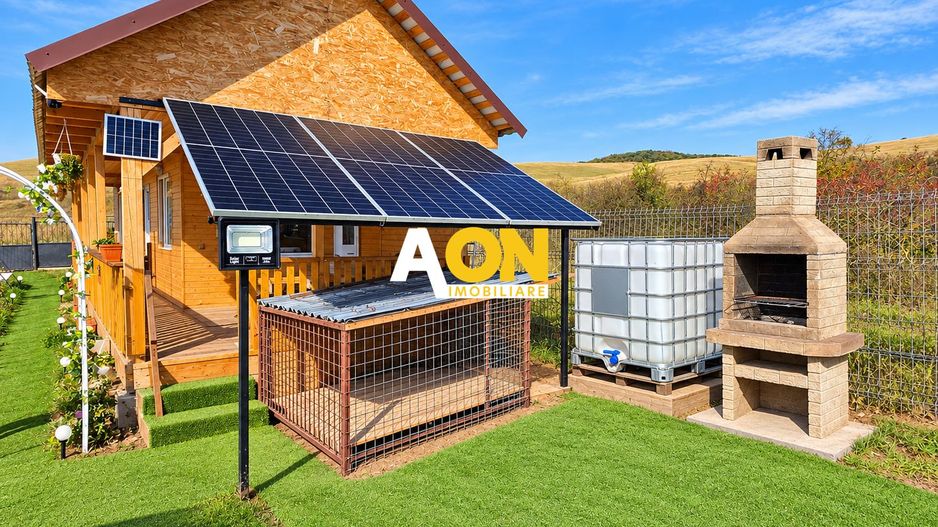 Cabană din lemn, 2 camere, panouri solare, teren 500 mp, Bărăbanț - Poză 8