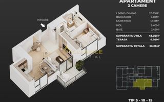 APARTAMENTE 2 CAMERE DE VÂNZARE ÎN EXCLUSIVITATE - ȘOSEAUA LEORDENI - Poză 7