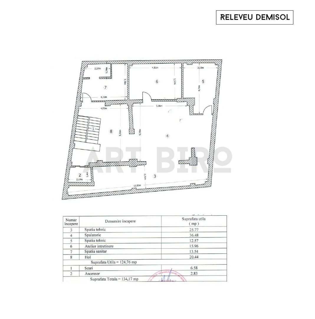 Zero comision, 135mp spatiu birou sau comercial, zona 13 Septembrie - Schiță 10