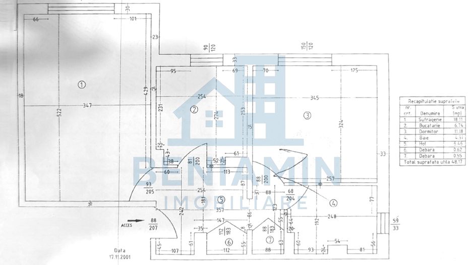 Apartament 2 camere decomandat, parter, Brazda lui Novac -centrala - Schiță 9