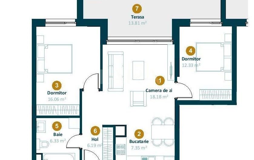 Apartament cu 3 camere in Marasti - Poză 1