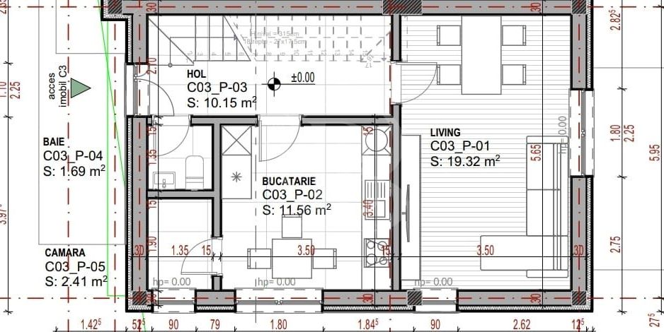 Vilă Triplex 4 Cam Arhitectură Modernă- Grădină Individuală -Panouri solare - Schiță 9