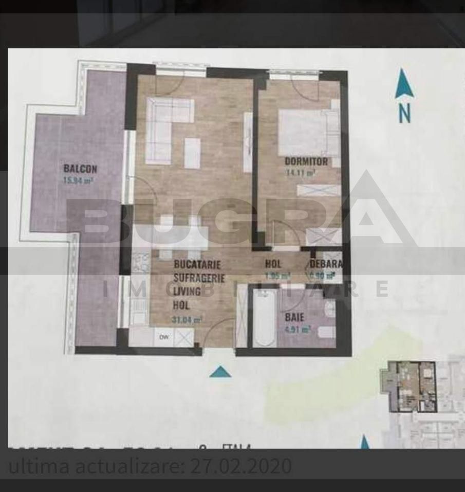 Apartament 2 camere, 53 mp + terasă 16 mp, Zona Nicolae Steinhardt - Poză 11