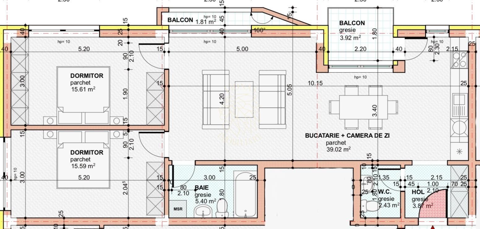 OFERTA! Apartament Finisat 3 camere 81,9 mp-etaj 1-Calea Moldovei - Poză 1