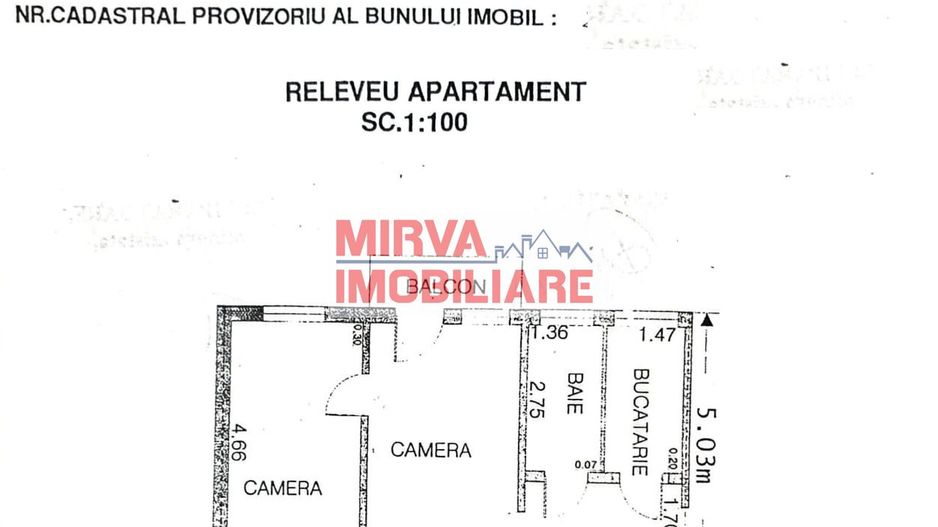 Apartament 2 camere, zona Nord – Polux | Etaj 2 - Schiță 13