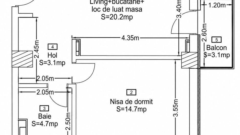 Apartament 2 camere – 43 mp + balcon + parcare subterană - EGO Residence - Poză 8