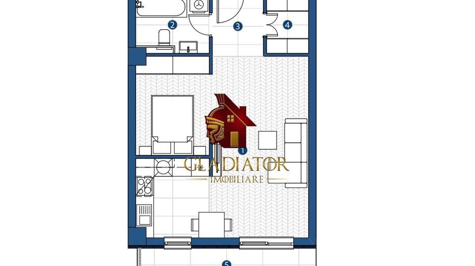 Apartament 1 camera, bloc nou, 51 mp fara comision, Dealul Galata - Poză 5