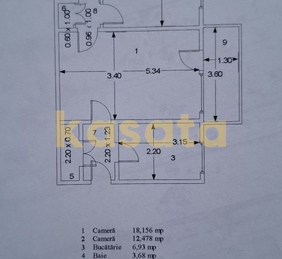 APARTAMENT 2 CAMERE 51MP | BASARABIA |METROU | STADIONUL NATIONAL - Poză 9