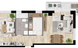 Apartament finisat 2 camere in ansamblu rezidential exclusivist! - Schiță 9