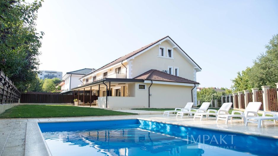 Casa de lux cu piscina, 5 camere, Borhanci – inchiriere - Poză 1