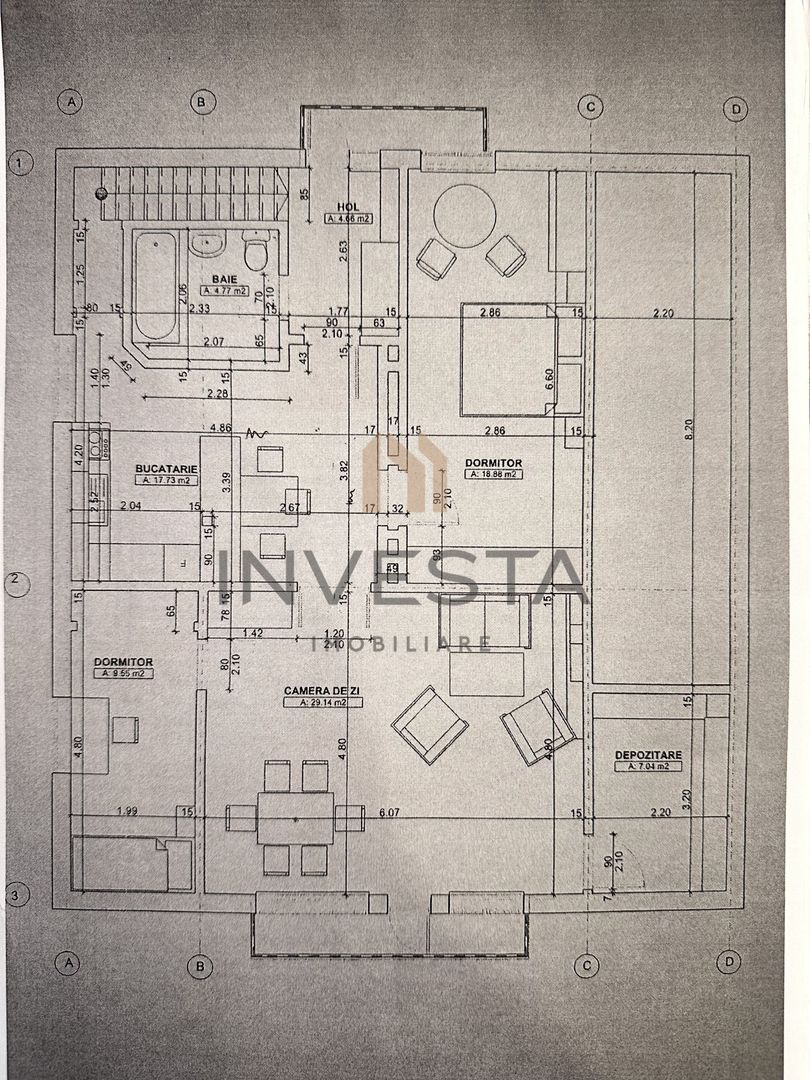 Apartament 3 camere Andrei Muresanu, Parcul Engels, curte proprie 56mp - Schiță 12