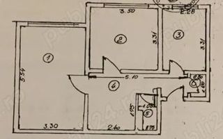DE VANZARE STEFAN CEL MARE AP 2 CAMERE 50 MP | DECOMANDAT | METROU - Schiță 6