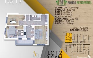 AP. 3CAM IN BLOC P+3-PROIECT ROMCO / PANOURI FOTOVOLTAICE,TRIPAN! - Poză 2