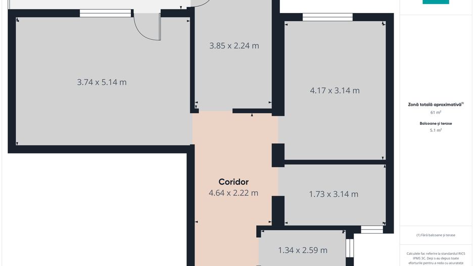 Apartament la gri, personalizabil, în Giroc - Poză 6