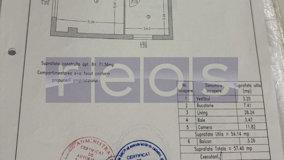 VANZARE 2 CAMERE | VOLUNTARI | MOBILAT | BALCON | PAZA CU BARIERA - Schiță 10