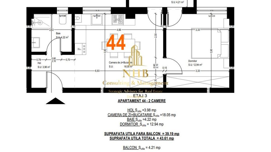 Apartament doua camere, un loc de parcare inclus - Poză 3