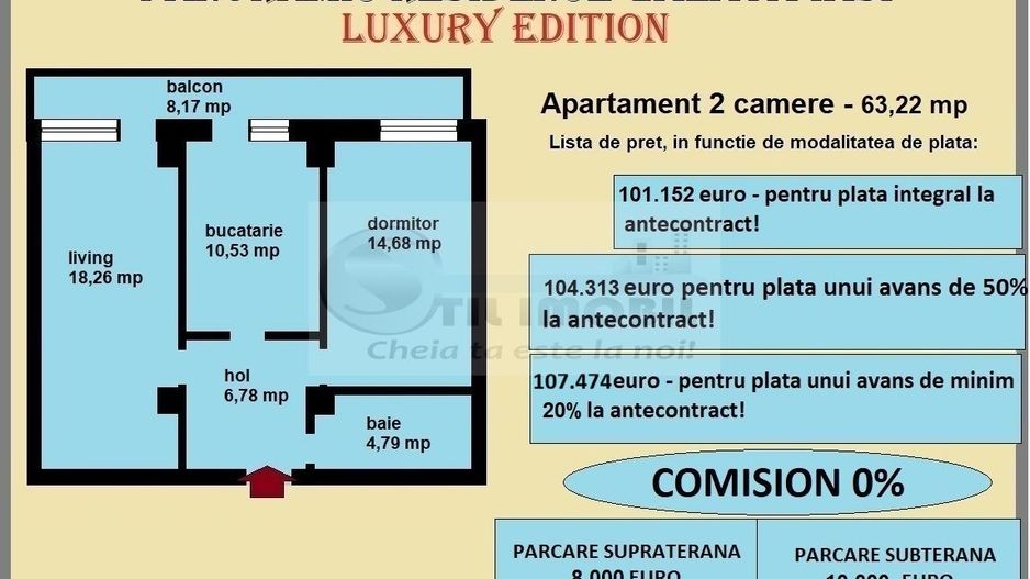 Apartament decomandat de vanzare in Iasi, Galata, 63,22 mp, bloc nou - Poză 2