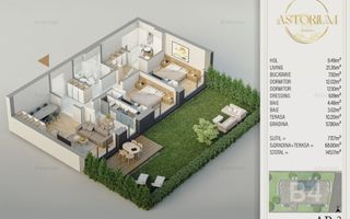 Apartament 3 cam,  Piscina,Direct Dez, Comision 0, Titan - Poză 8