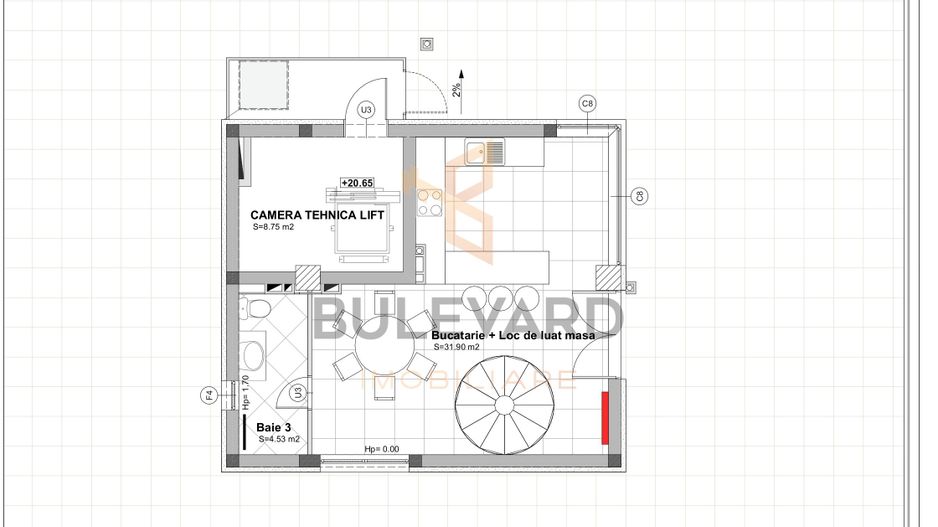 Penthouse de lux 150 mp utili + 200 mp terasa + 2 parcari subterane - Poză 11