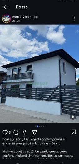 Casă individuală NZEB, 3 dormitoare, Miroslava, sat Balciu – vânzare - Poză 1
