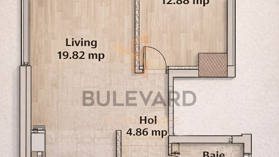 Apartament 2 camere + terasa 16 mp, garaj, zona Iulius Mall - Schiță 18